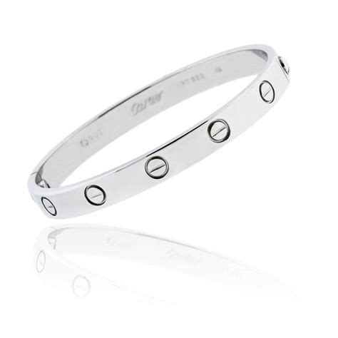 cartier bangle silver|cartier love bangle for sale.